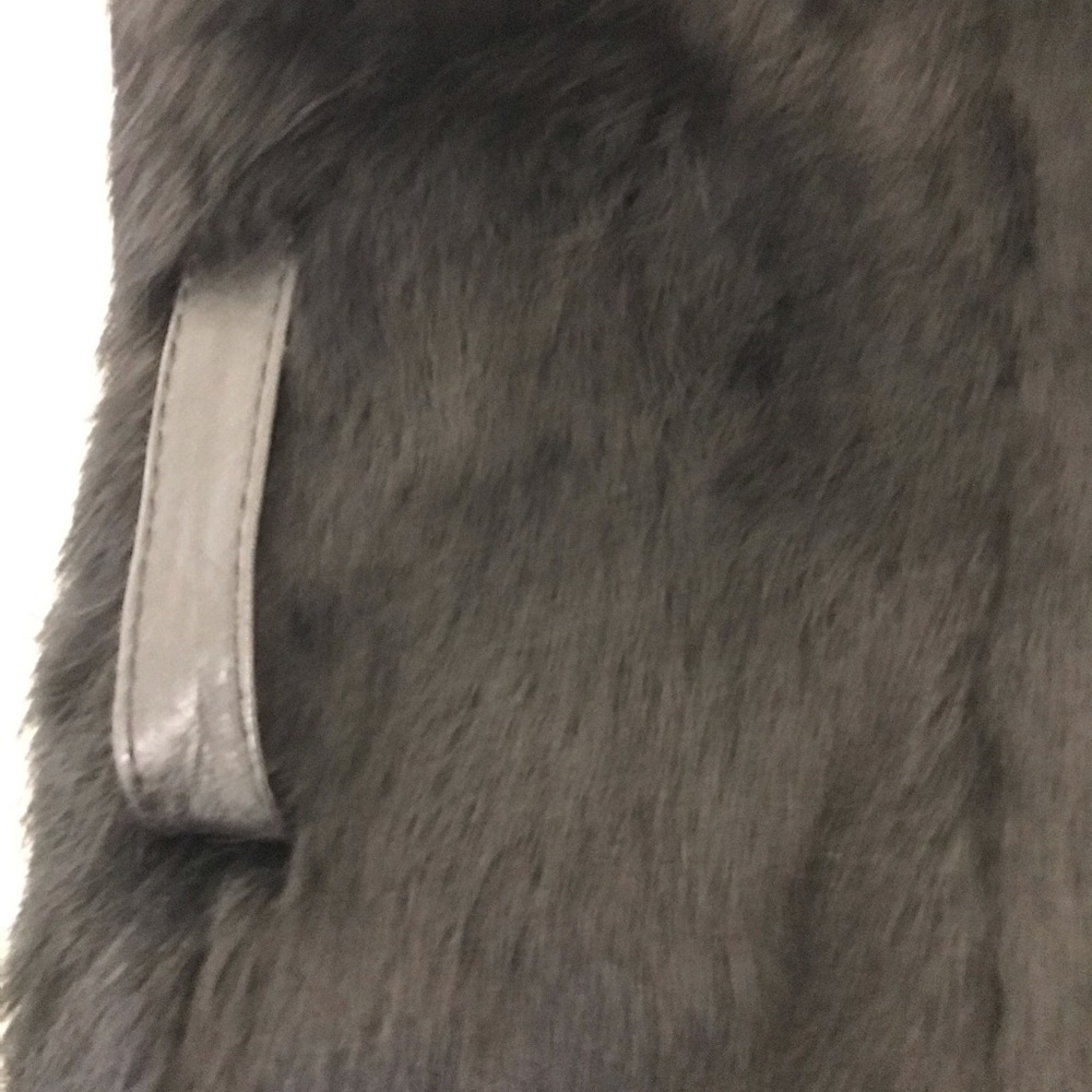Black Fur vest with leather/studded collar - Picture 13 of 13